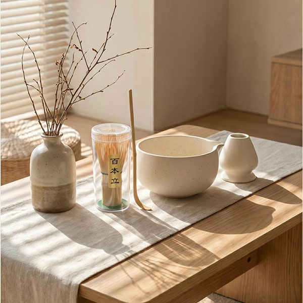 Cream Style Matcha Tea Set