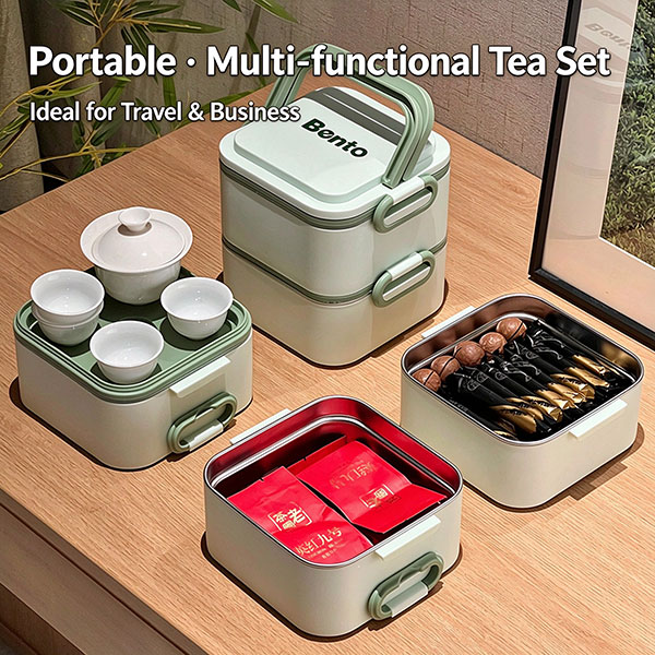 Jiabai Portable Multi functional Travel Tea Set
